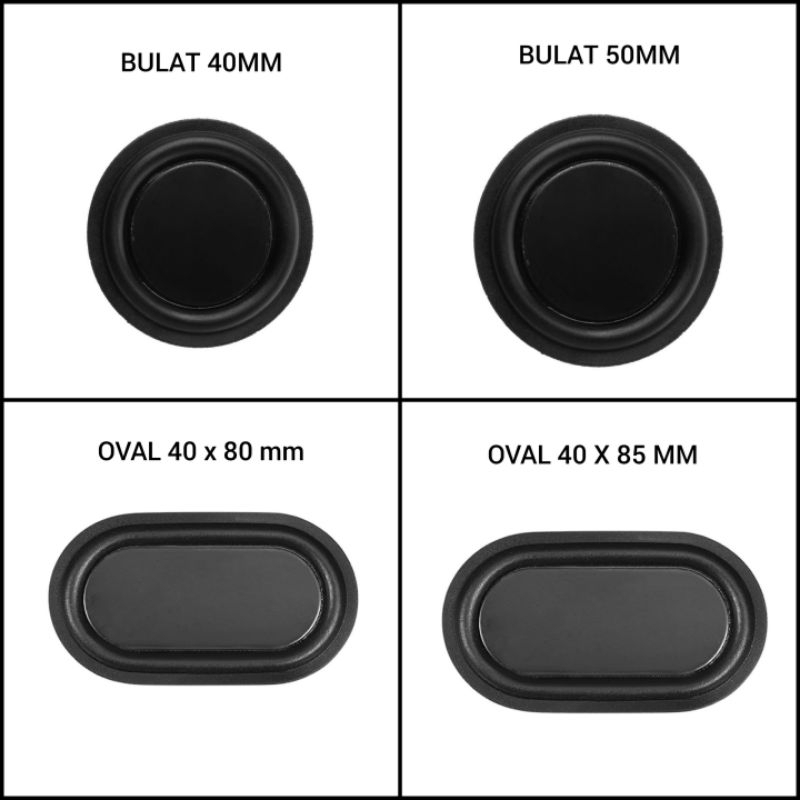 Passive Radiator Subwoofer Karet Penguat Suara Bass Box Speaker