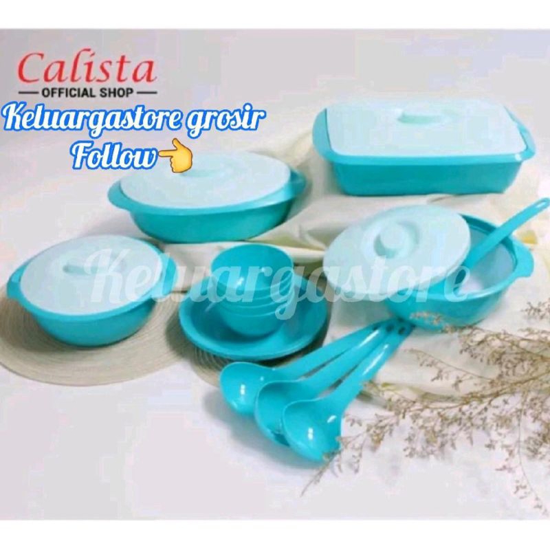 (keluargastore) 1 Set isi 11 Pcs Basi prasmanan Orchid Calista