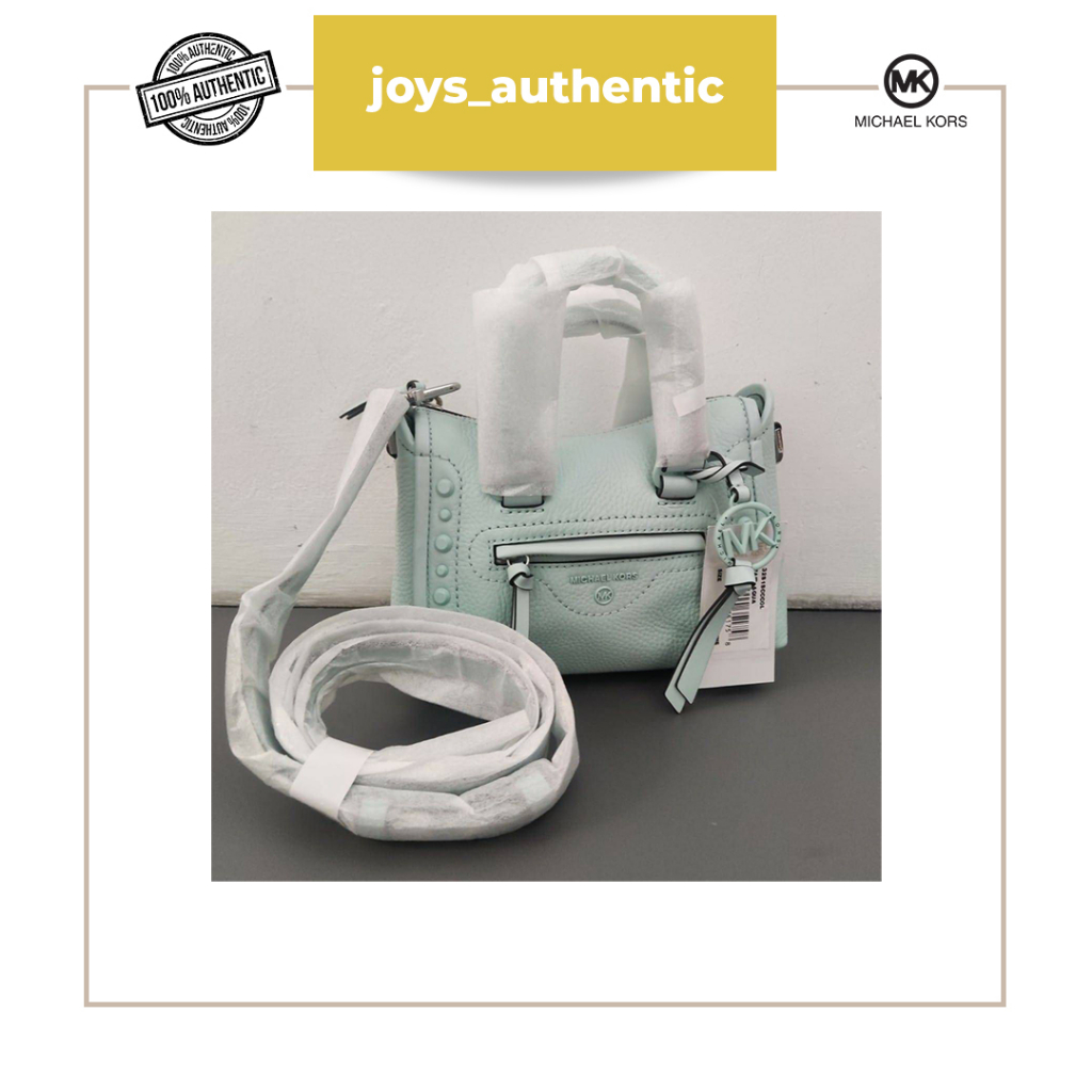 Tas Wanita Michael Kors Carine XS Satchel Fair Biru Aqua Woman Bag Authentic Original