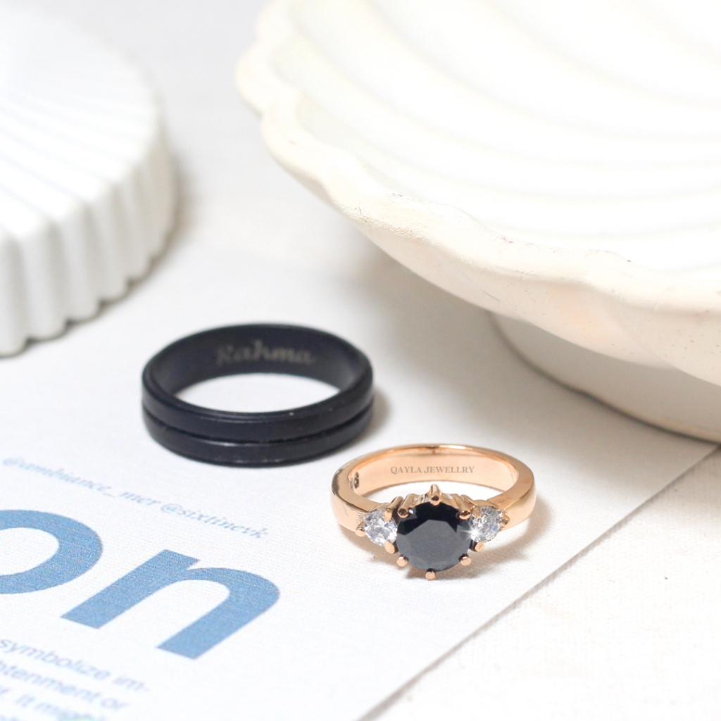 CINCIN KAWIN CINCIN TUNANGAN SEPASANG CINCIN EMAS 75%