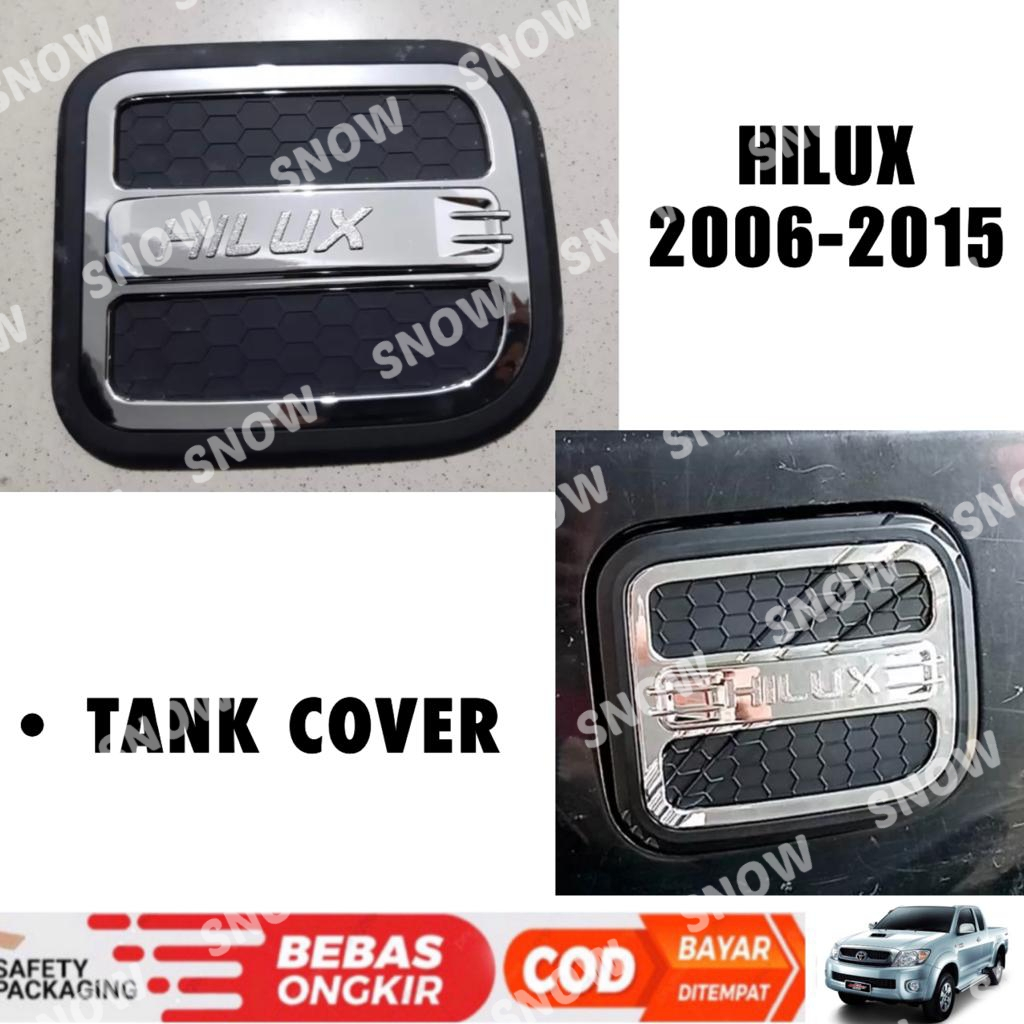 Tank Cover Hilux Lama Old 2006 2011 2014 2015 Hitam Luxury