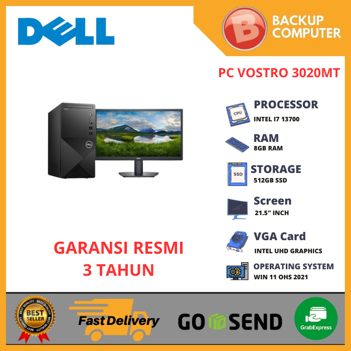 PC DESKTOP DELL VOSTRO 3020 MT I7 13700 8GB RAM 512GB SSD