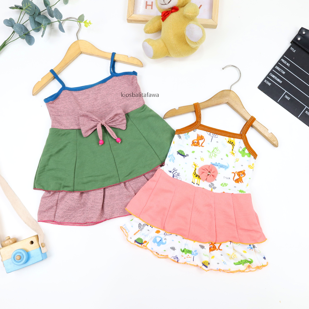 Tanktop  Dress Valerie Uk Bayi - 6 Tahun / Anak Perempuan Murah Dres Pesta Lucu Adem Kensi