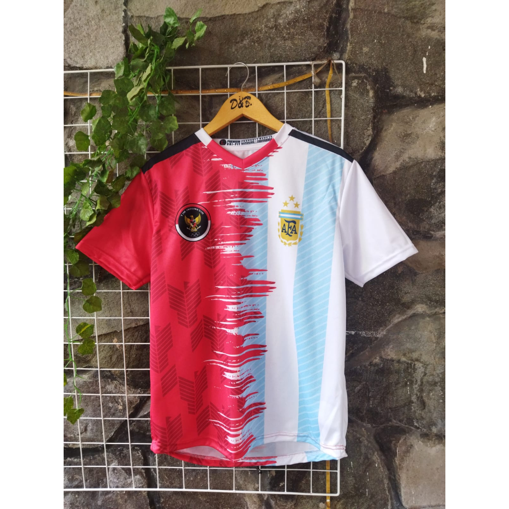 Jersey Bola Indonesia Vs Argentina Kaos Jersey Sepak Bola 2023 Terbaru Free Nike Name