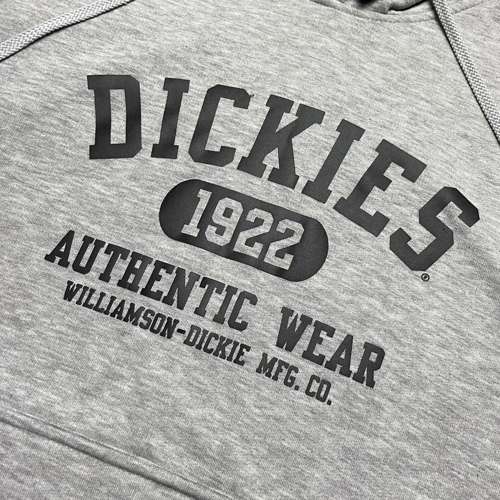 Hoodie Dickies 1922 Logo Abu Black Authentic Wear Font Sablon &amp; Fulltag - Banyak Varian Warna Dickies Premium Quality