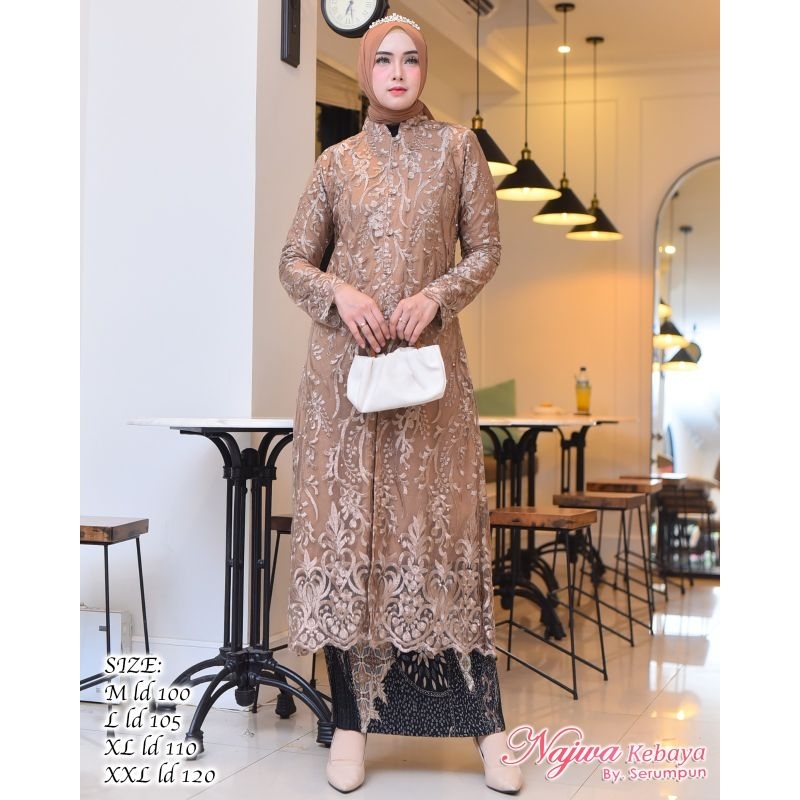 KEBAYA TUNIK KANCING DEPAN/KEBAYA KANCING SERIBU/KEBAYA PESTA/KEBAYA WISUDA