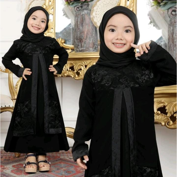 Gamis anak terbaru dan kekinian - abaya arab Saudi anak - jubah anak - busana muslimah anak - dress