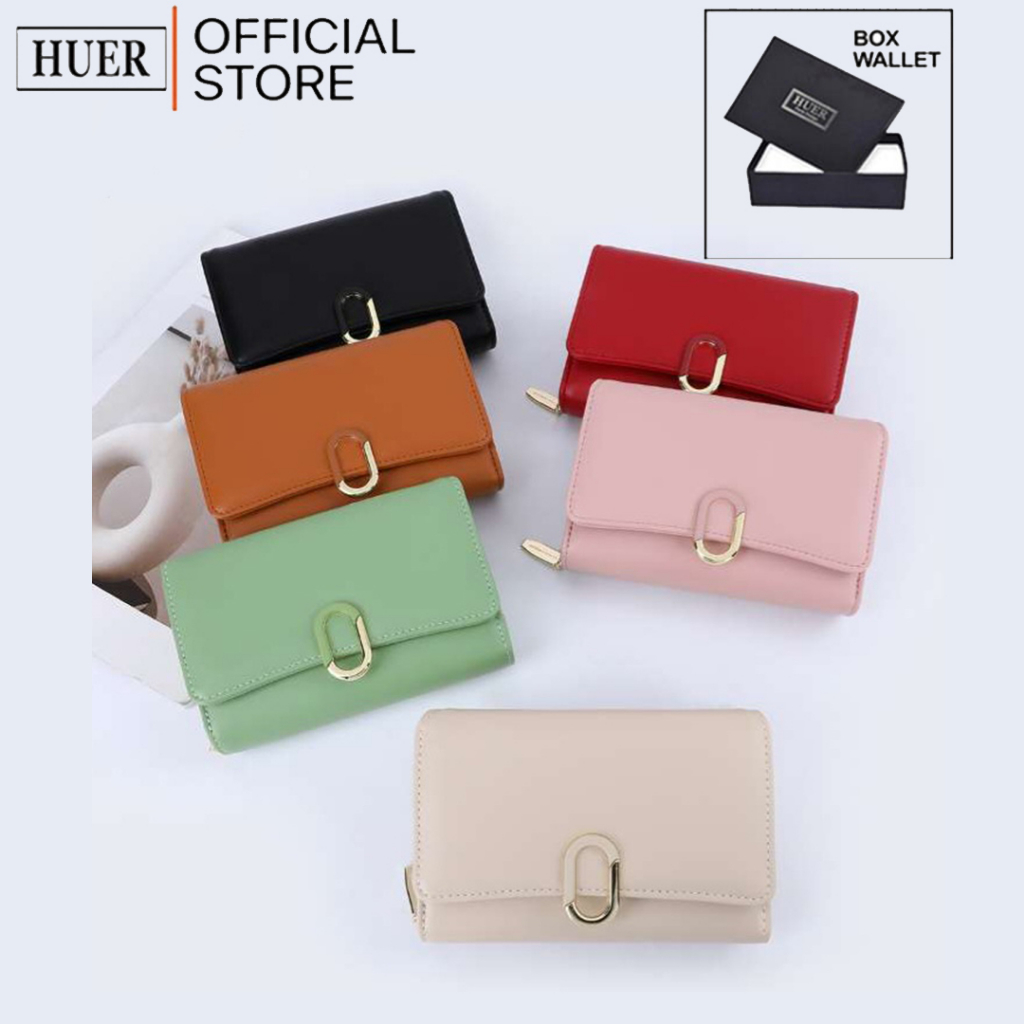 HUER ~ Dompet Wanita Peifa Medium 3 Fold Wallet With Box 9446-306
