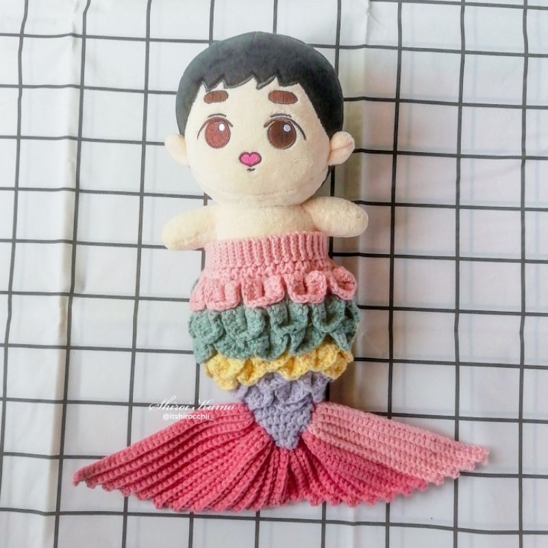 20cm KPOP Doll Crochet Mermaid Tail