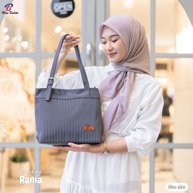 TOTEBAG RANIA BY BIRU TSABITA CHOCOLY STRIP TAS WANITA MURAH