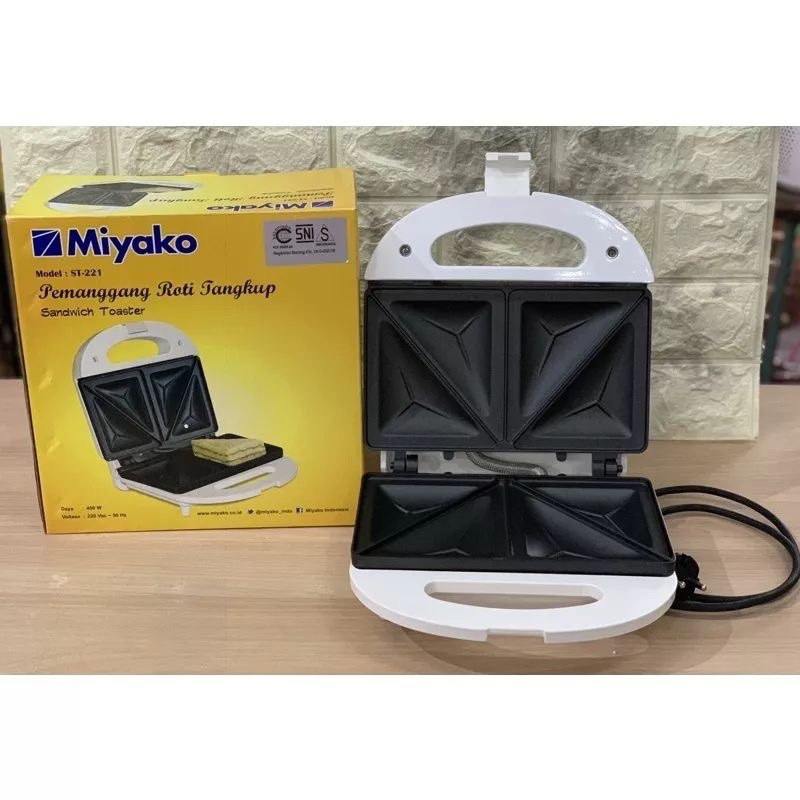 MIYAKO TSK 258 PEMBUAT SANDWICH MAKER ALAT PEMANGGANG ROTI BAKAR TANGKUP MURAH