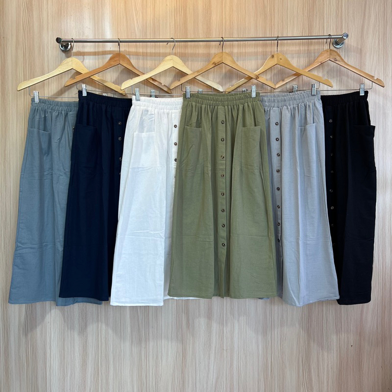 ROK LINEN PANJANG PREMIUM / ROK PANJANG WANITA