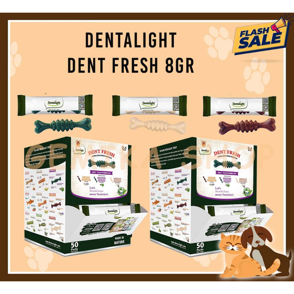 DENTALIGHT DENTA FRESH SNACK ANJING 8GR