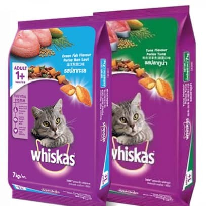 Ekspedisi Cat Food Whiskas Adult Ocean Fish dan  Tuna 7 Kg