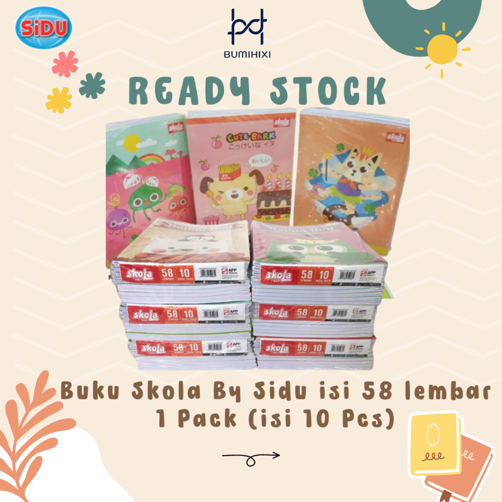 

[Ready] Buku Tulis Sekolah Merk Skola isi 58 lembar I 1 Pack isi 10 pcs Buku Tulis Catatan Sekolah Termurah, Tersedia Harga Grosir