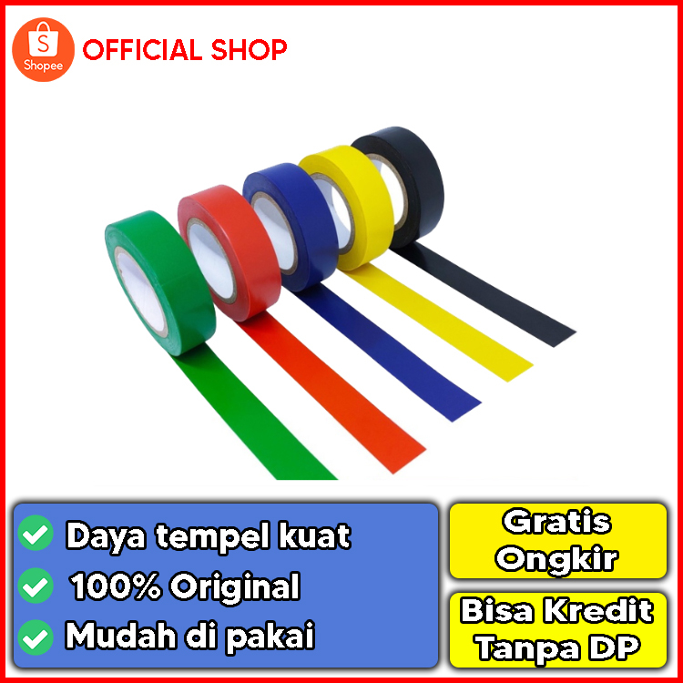 

Isolasi / Lakban / Solatip Listrik / Kabel Listrik PVC Tape 18MM X 15 – 20 Yard
