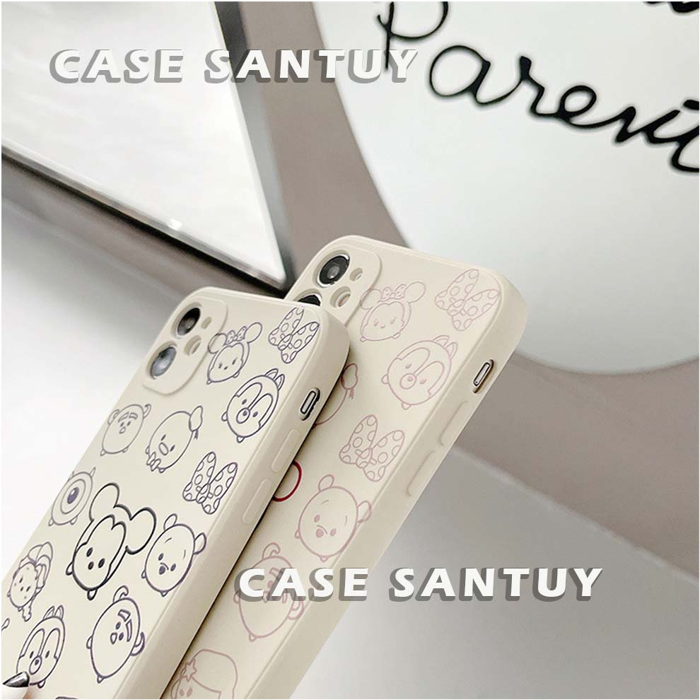 Case Casing Realme C30 C30S C31 C33 C35 C55 Case Cartoon Minnie Mickey Case Square Edge Phone Case Cover Casing