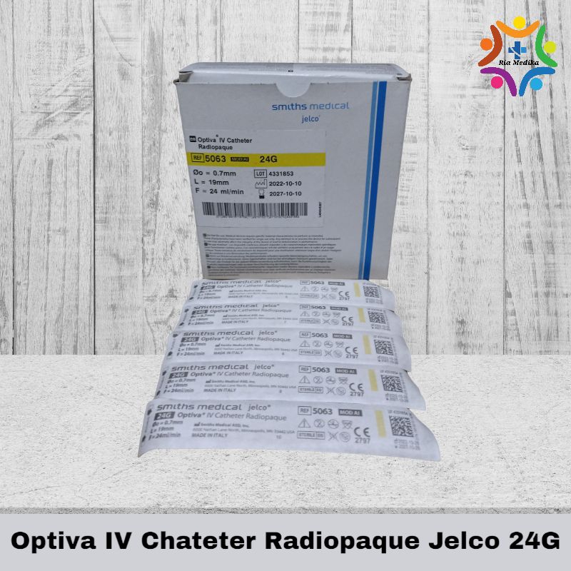 1Pcs Jelco IV Cath 24G Jarum Infus Anak IV Cath Radiopaque