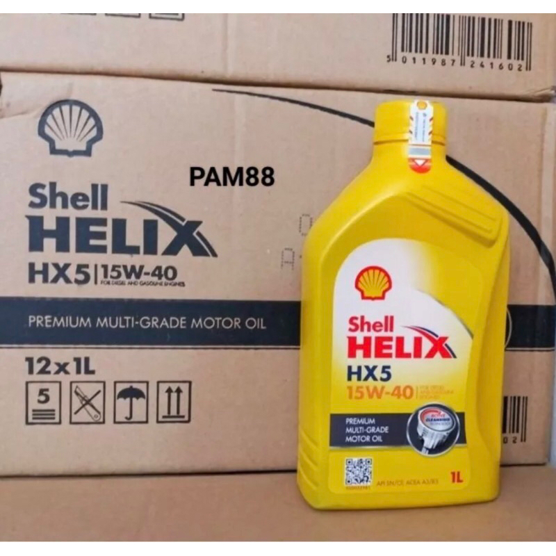 1 DUS Oli Shell Helix Hx5 kuning.1 liter...15W - 40..1 dus = 12 btl