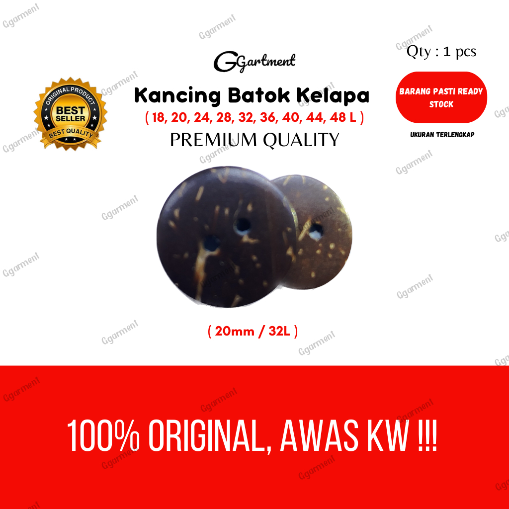 Kancing Batok Kelapa (Pcs)