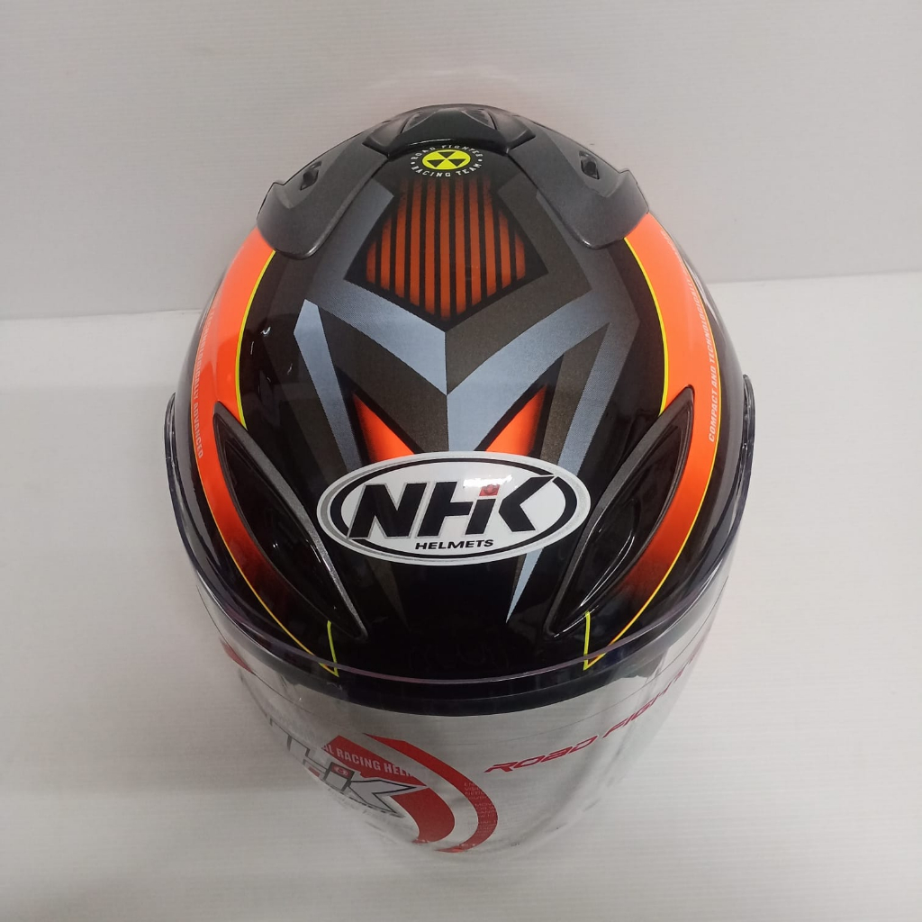 HELM NHK R6 MOTIF RALLY BLACK ORANGE