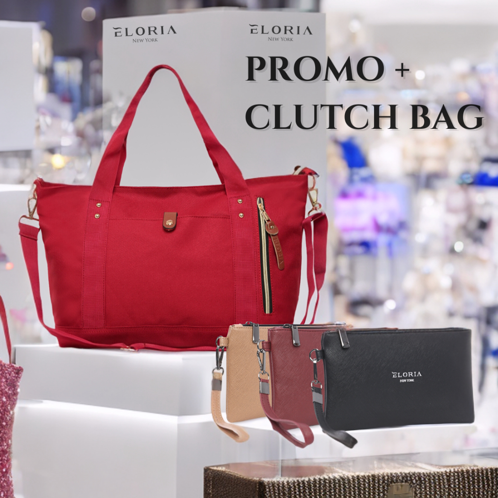 TAS WANITA CEWEK WARNA MERAH HATI MERAH CABE BONUS CLUTCH BAG PROMO TERBARU TOTE BAG SELEMPANG KERJA DUKUNG GENDONG CANGKLONG PUNDAK