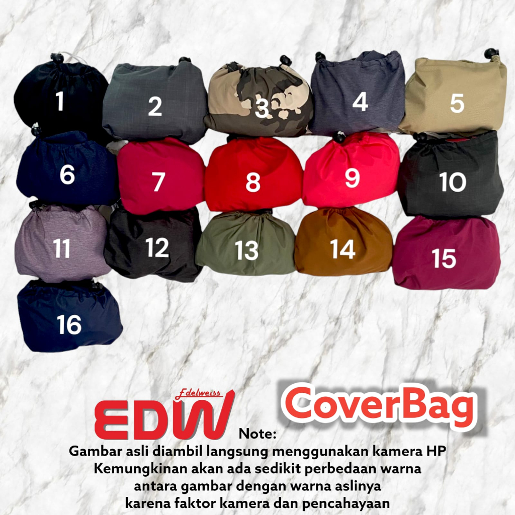 Rain Cover Bag Coverbag EDELWEISS Pelindung Tas Ransel dari Hujan dan Debu