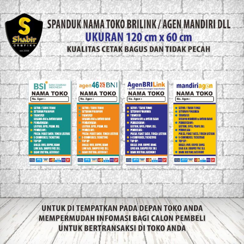 COD SPANDUK AGEN BRILINK AGEN MANDIRI AGEN BNI AGEN BSI