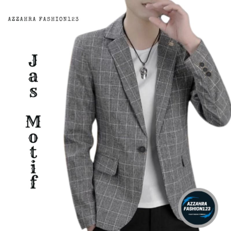 JAS MOTIF KOTAK KOTAK BLAZER TARTAN PRIA SLIMFIT - FITTINGJAS MOTIF KOTAK KOTAK BLAZER TARTAN PRIA S