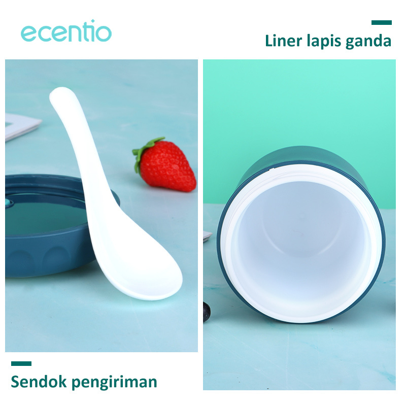 ecentio cangkir sup 400ML tahan panas cup soup anti tumpah portabel Dengan sendok