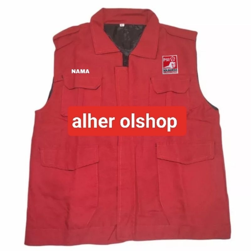 Rompi PSi Rompi PSI rompi kerja PSI rompi vest PSI rompi seragam PSI rompi partai PSI rompi kerja Pa
