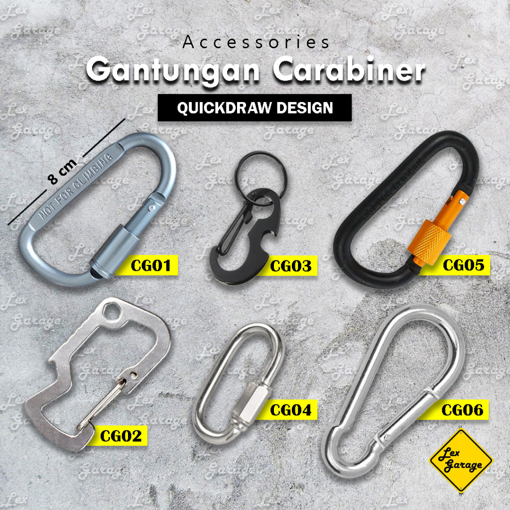 Carabiner Karabiner Gantungan Kunci Tas Pembuka Tutup Botol Quickdraw