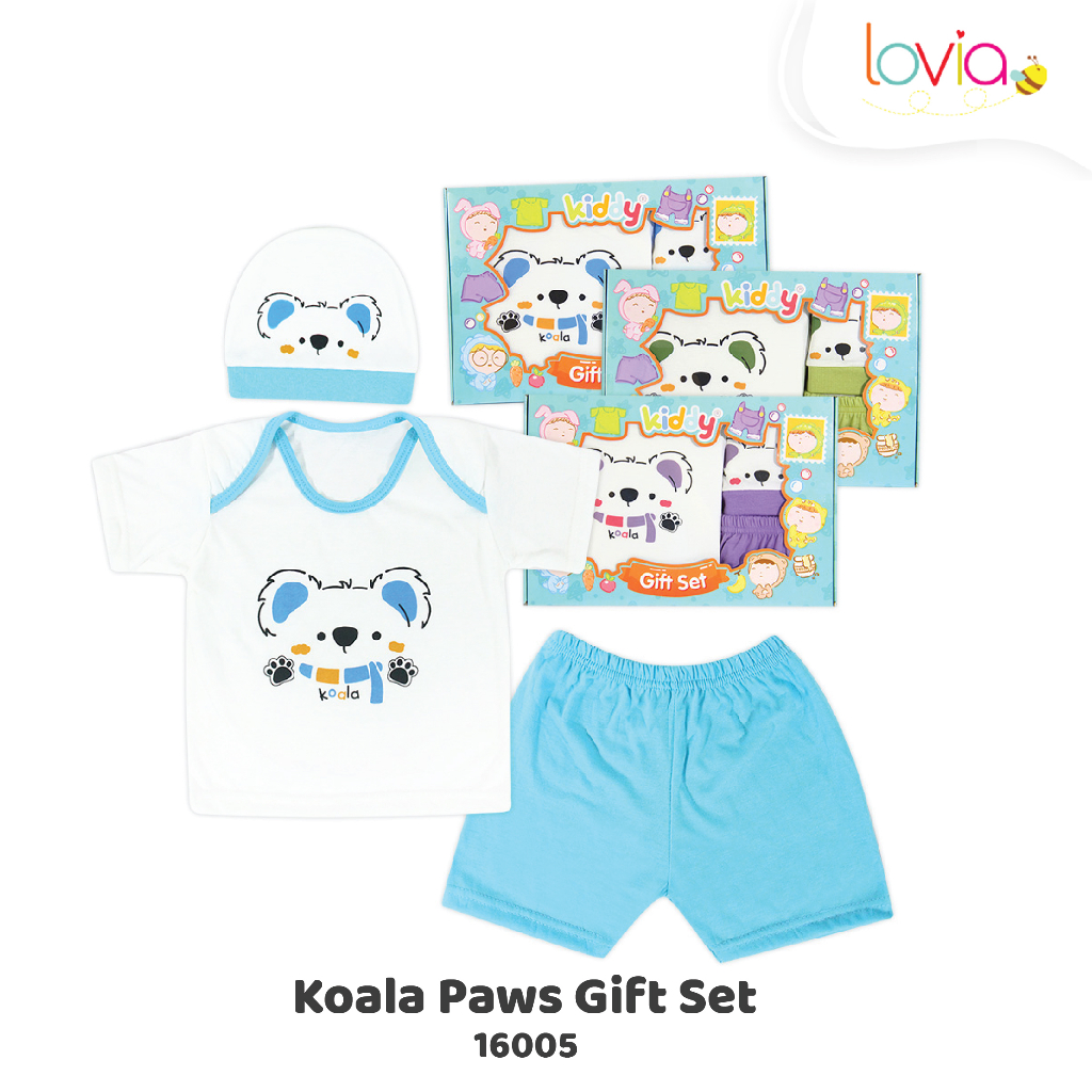 Kiddy Baju Set Bayi  - Pakaian Bayi Setelan - Gift set Koala Paws / 16005