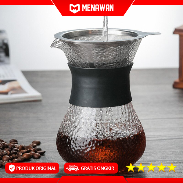 Pour Over Coffee Maker Manual Brew Alat Seduh Kopi Barista Model V60 Original