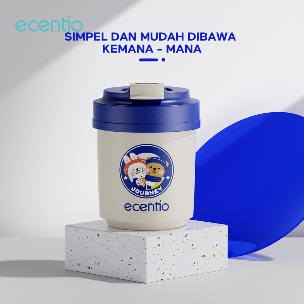 ecentio Tumbler Kopi/Susu/Teh 350ml cangkir kopi thermos coffee mug stainless  botol minum