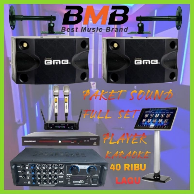 Karaoke Set BMB 8 Inch / Ampli Karaoke / Player Karaoke 40 Ribu Lagu / Touch Screen / Mic Wireless