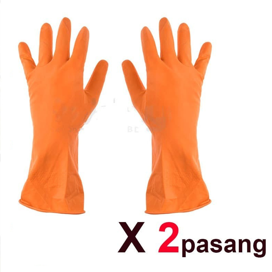 Sarung Tangan Karet Latex Orange - Kenmaster Sarung Tangan Cuci Piring - Industrial Gloves