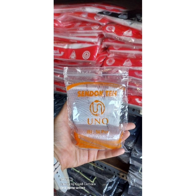 Sendok plastik Teh bening. Sendok pendek. sendok pendek isi 50