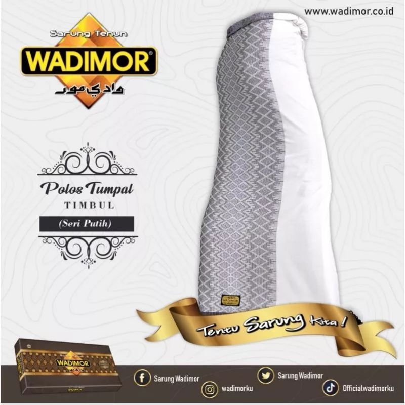 Sarung WADIMOR Polos TUMPAL TIMBUL putih