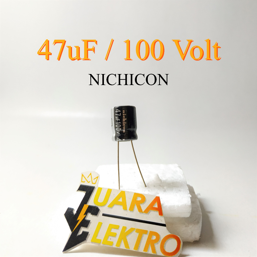 KAPASITOR ELCO 47uF / 100V (1 Pcs) | Capasitor Elko 47 uF/100 Volt KZN
