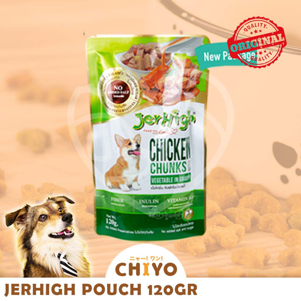 JERHIGH POUCH 120GR - MAKANAN BASAH ANJING