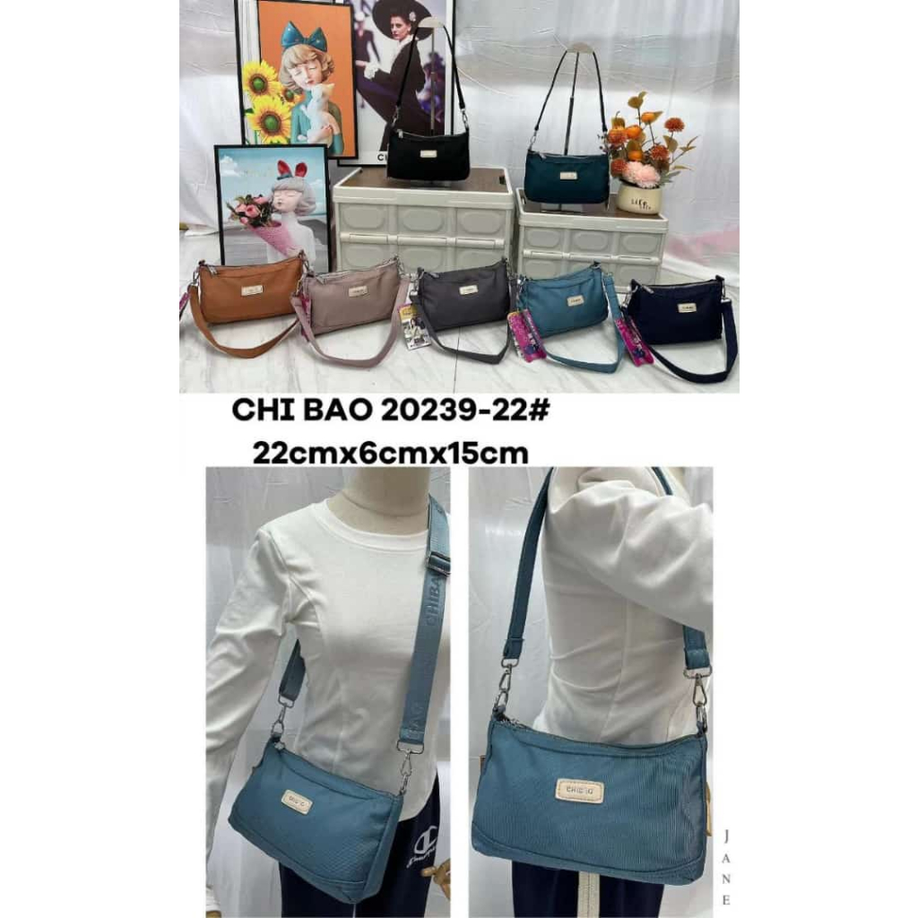 (PINK_IMP)  Chibao New Import Tas Tas Selempang Wanita . Bahan Parasut Full Emboss