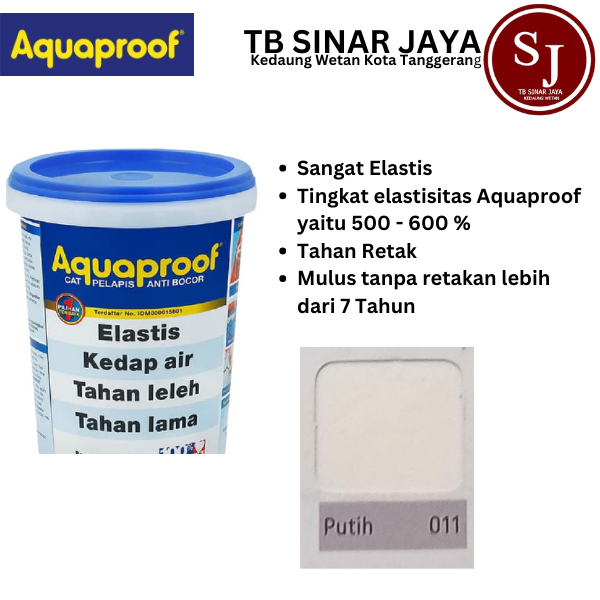 Cat Aquaproof Cat Pelapis Anti Bocor Kemasan 4kg - 011 Putih