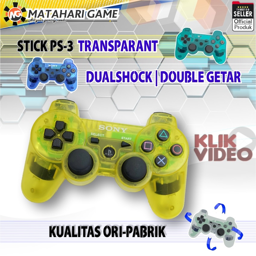 Stick Stik PS3 PlayStation 3 Transparant Kuning Dualshock Wireless