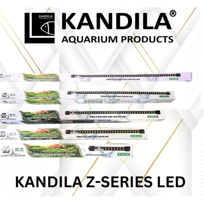 Lampu Celup LED Aquarium Kandila Z Series 20cm, 30cm, 40cm, 50cm, 60cm
