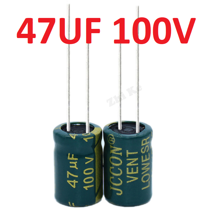 Kapasitor Capacitor ELCO Polar 47uf 100v 47uf 100 V 47 mikro 100 volt