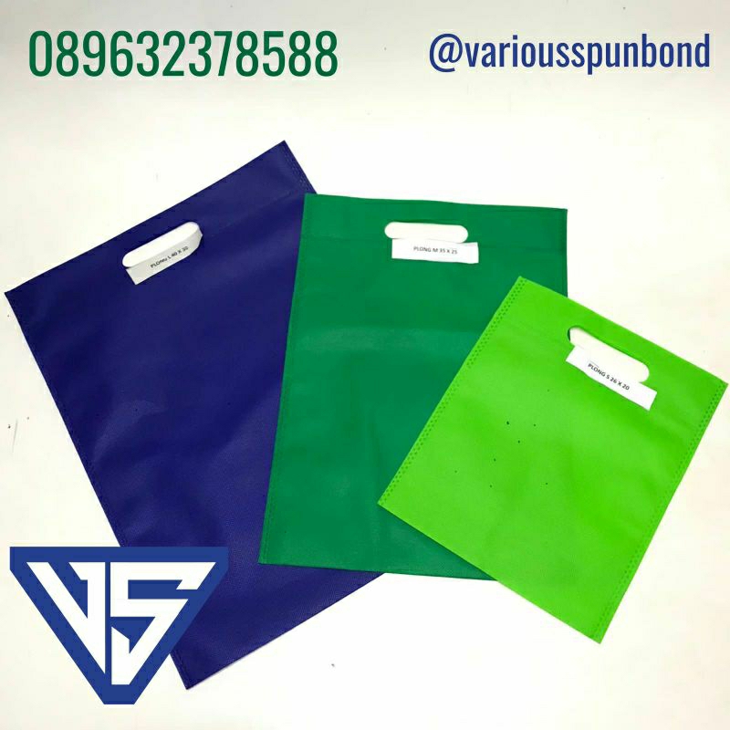 Tas Souvenir Bahan Spunbond Plong M 35x25 L 40x30 Goodiebag Totebag Tas Hajatan Souvenir