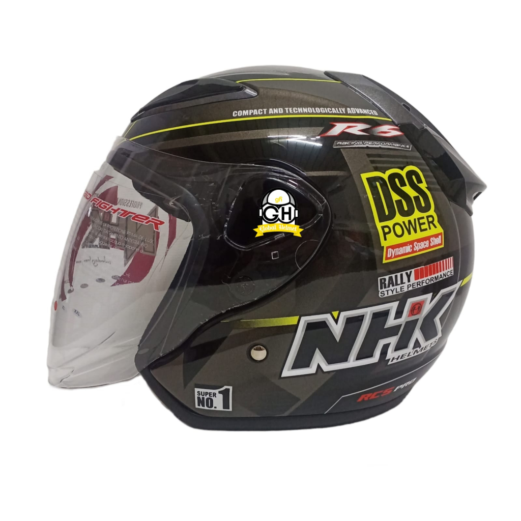 HELM NHK R6 MOTIF RALLY BLACK SILVER