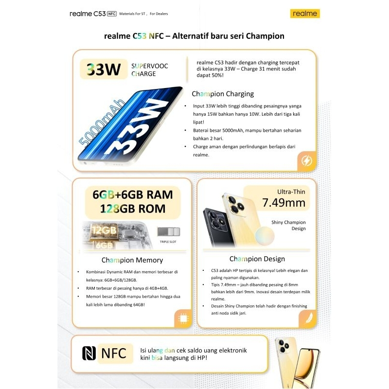 Realme C53 NFC 6GB+128GB Garansi Resmi 1 Tahun