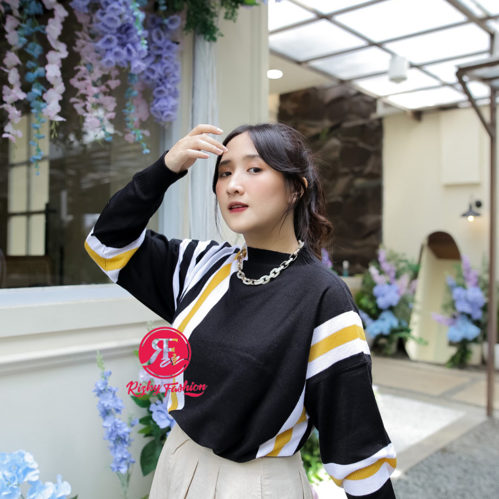 rizkyfashionrajut Jilan blouse batwing knit